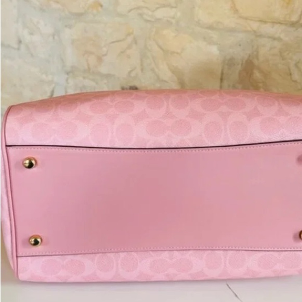 Coach Pink Signature Satchel and Matching Wallet Set - Picture 2 of 5